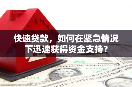 白沙快速贷款，如何在紧急情况下迅速获得资金支持？