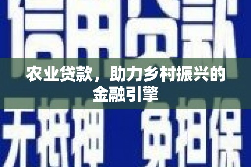 白沙农业贷款，助力乡村振兴的金融引擎