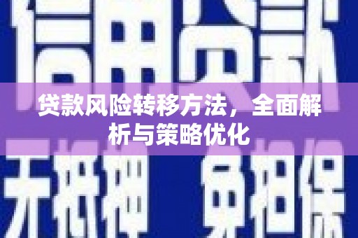 白沙贷款风险转移方法，全面解析与策略优化