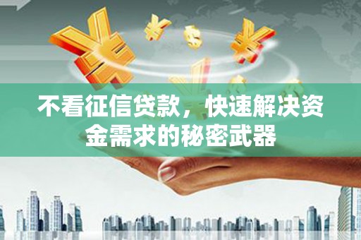 白沙不看征信贷款，快速解决资金需求的秘密武器