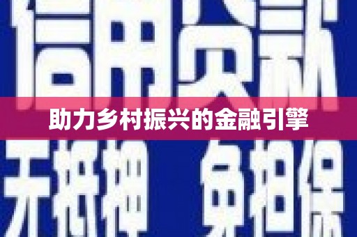白沙助力乡村振兴的金融引擎