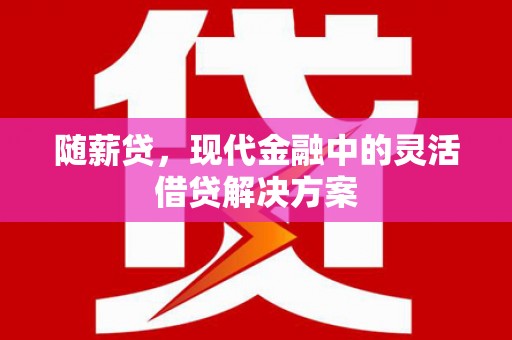 白沙随薪贷，现代金融中的灵活借贷解决方案