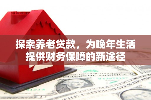 白沙探索养老贷款，为晚年生活提供财务保障的新途径