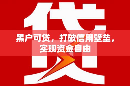 白沙黑户可贷，打破信用壁垒，实现资金自由