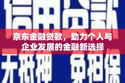 白沙京东金融贷款，助力个人与企业发展的金融新选择