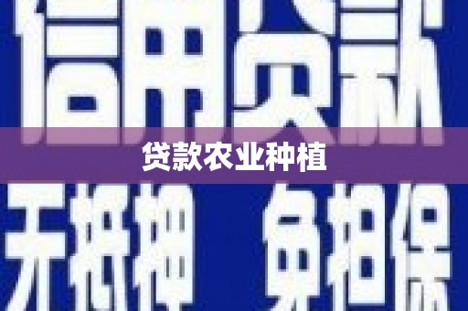 白沙贷款农业种植