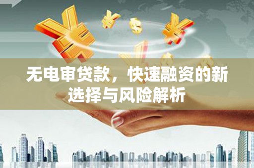 白沙无电审贷款，快速融资的新选择与风险解析