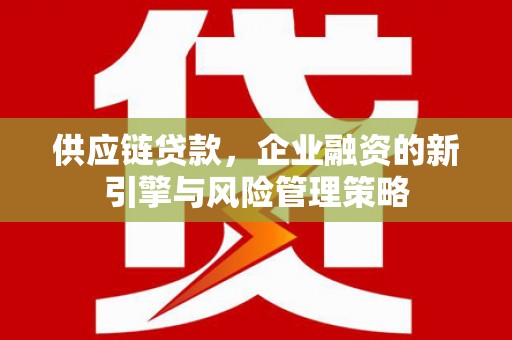 白沙供应链贷款，企业融资的新引擎与风险管理策略