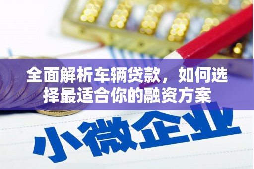 白沙全面解析车辆贷款，如何选择最适合你的融资方案