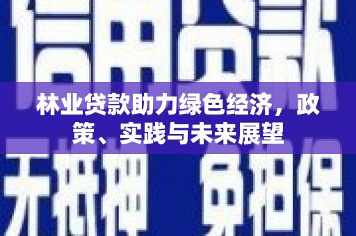 白沙林业贷款助力绿色经济，政策、实践与未来展望