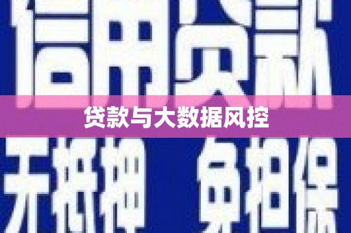 白沙贷款与大数据风控