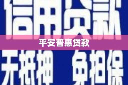白沙平安普惠贷款
